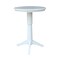 International Concepts Round 30 in Round Top Pedestal Table, 40.9 inH, White, 30 W, 30 L, 41.9 in H, Wood, White K08-30RT-27B-6B-2 - alternate 2